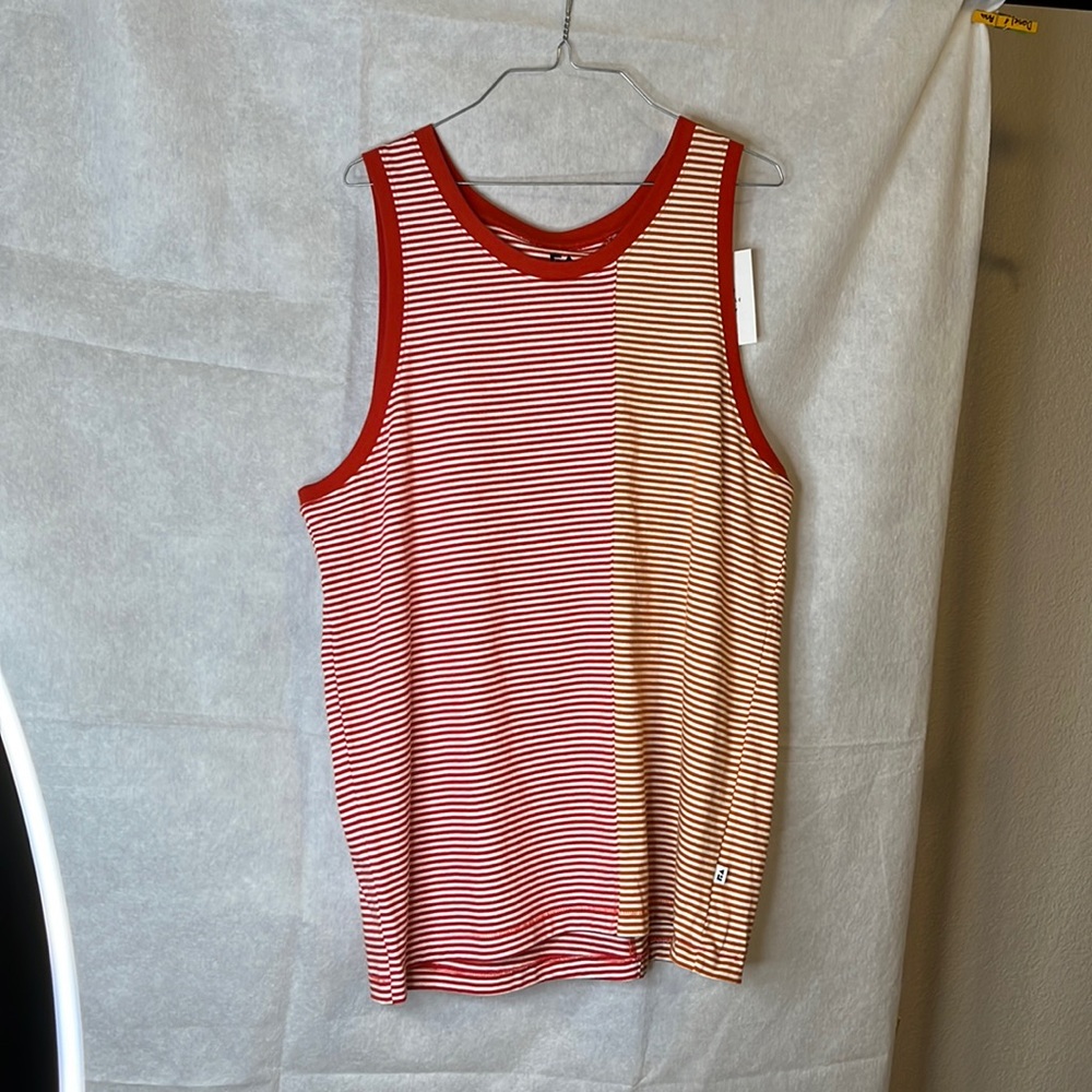 2 color stripe tank